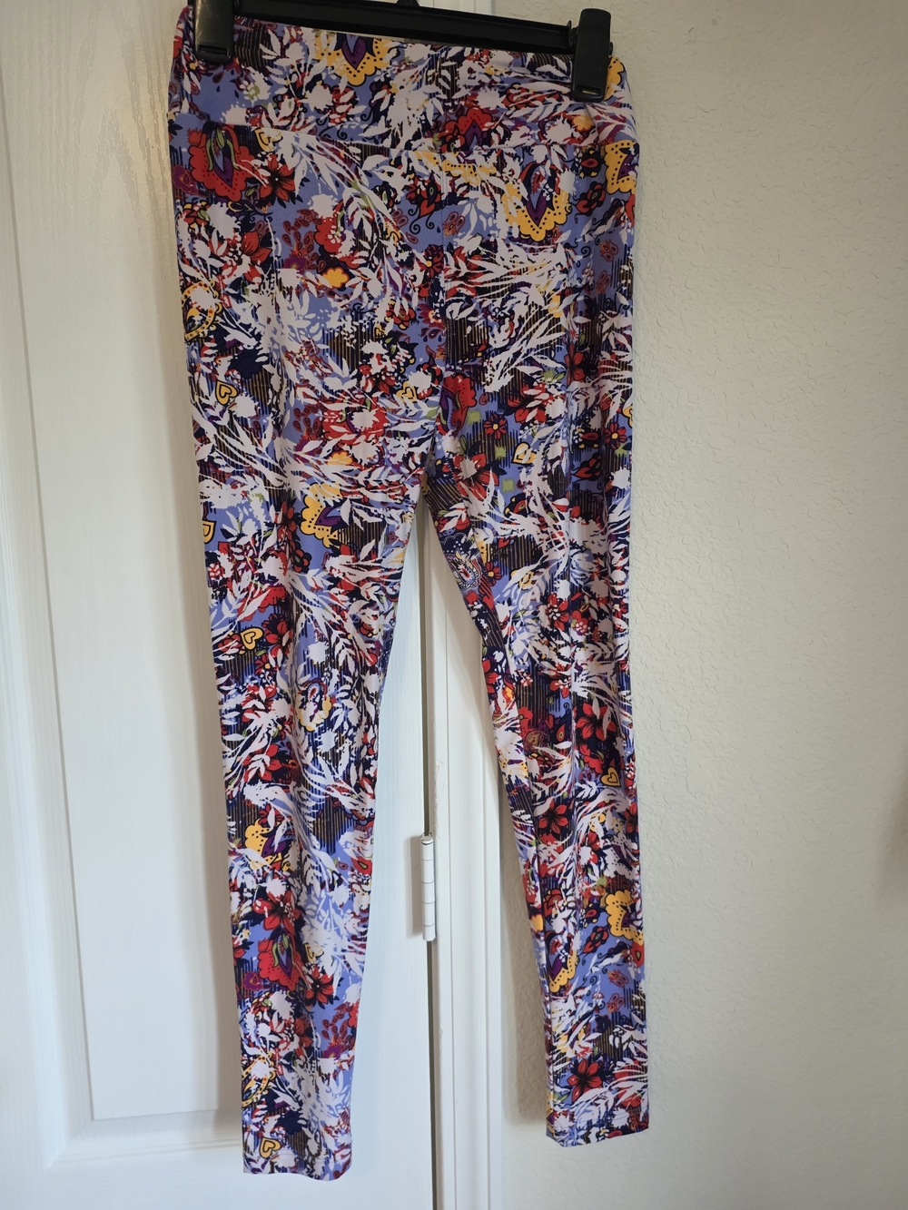 Floral Abstract High-Waist Leggings - Multi Lularoe